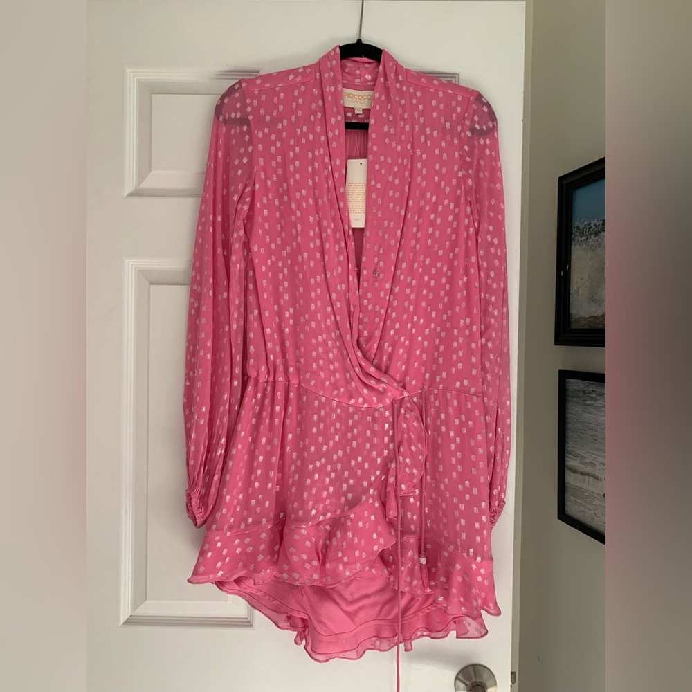 Rocco Sand pink dress with silver.
